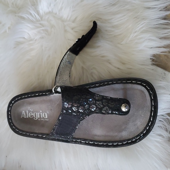 Alegria black thong sandals size 7 - Picture 12 of 16